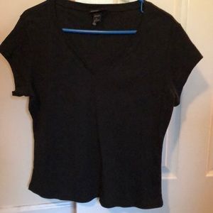 XL Black Vneck Express Tee